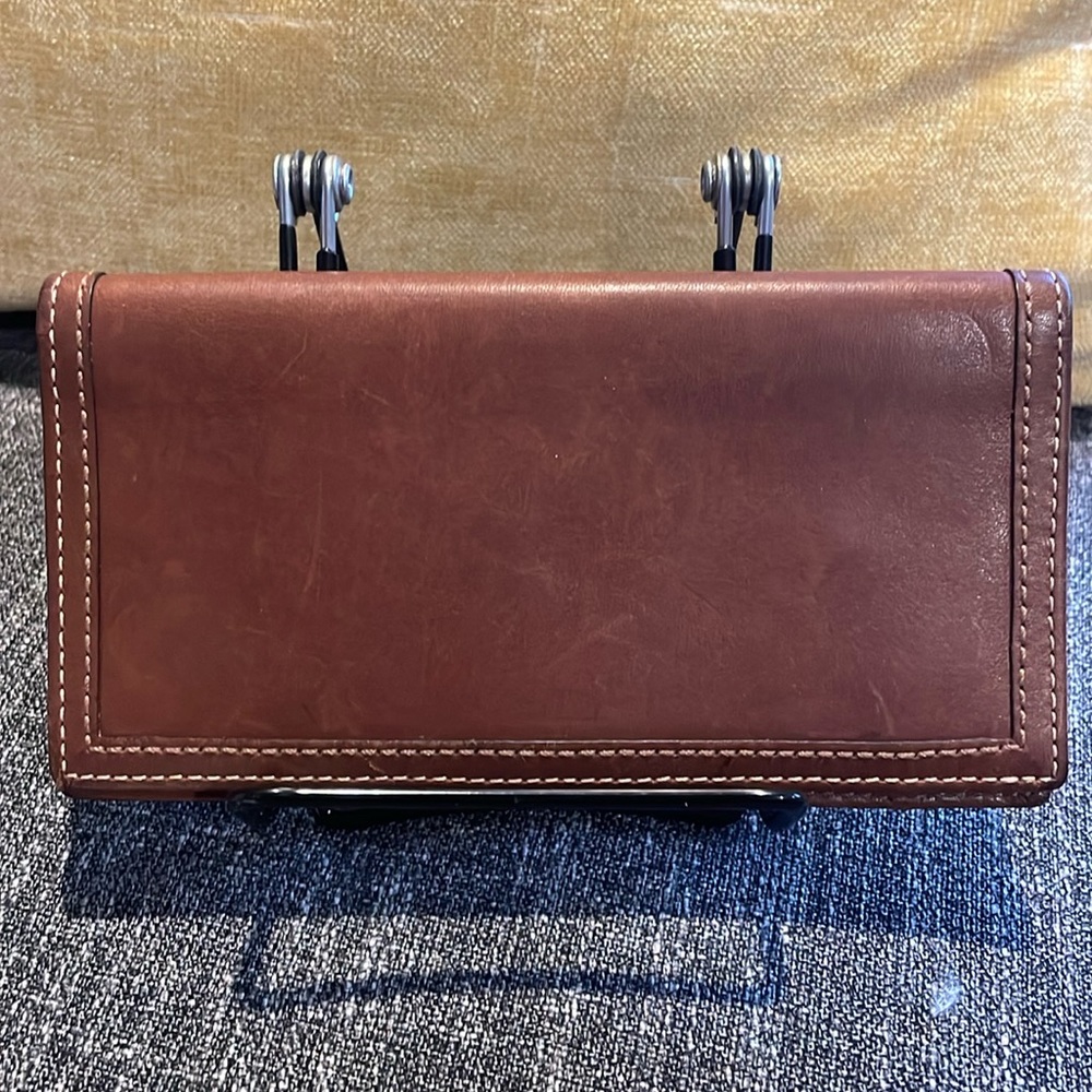 GUC leather coach check book holder